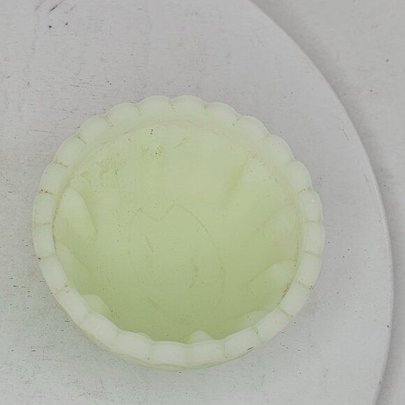 Vintage Fenton Custard Glass Fairy Lamp Hand Painted Floral Design GLOWS! - Picture 11 of 11